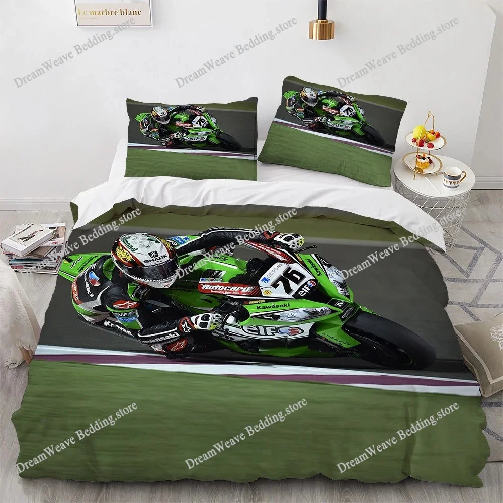 

Dirt Bike Duvet Cover Set,Sports Biker Motocross Racing Moves Theme Bedding Sets,Youth Cool Teen Boys Comforter Cover Set