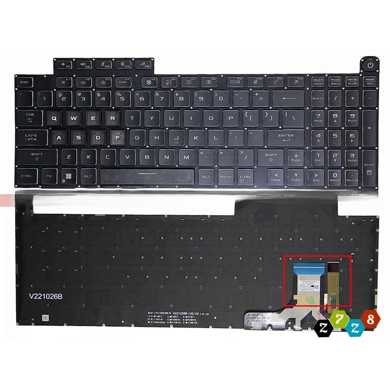 

Клавиатура с подсветкой для ASUS ROG Strix G18 G814 G814J G814JI JV G814JZ G814JU, игровая ноутбук, красочная клавиатура с подсветкой, новая
