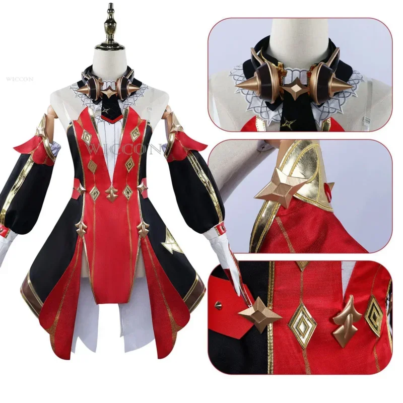 Anime Game Genshin Impact Chevreuse Fontaine Special Security and Surveillance Patrol Cosplay Costume Clothes Uniform Wig Shoes