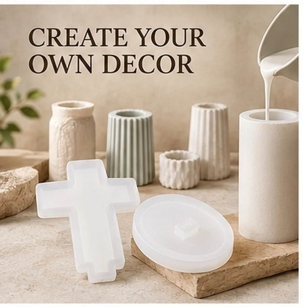 Vintage Silicone Mold Set for Resin Casting, Plaster, Aroma Diffuser & DIY Home Decor Ornaments