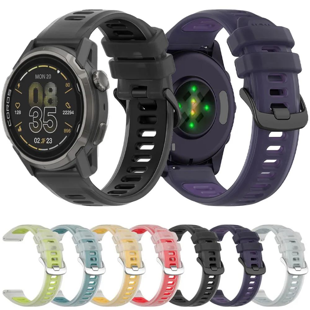 20 mm 22 mm transparentes Silikonarmband für Suunto Vertical 2 1/9 Peak Pro/Race 2/S/Run/Ocean Armband für COROS PACE Pro/3/APEX 2