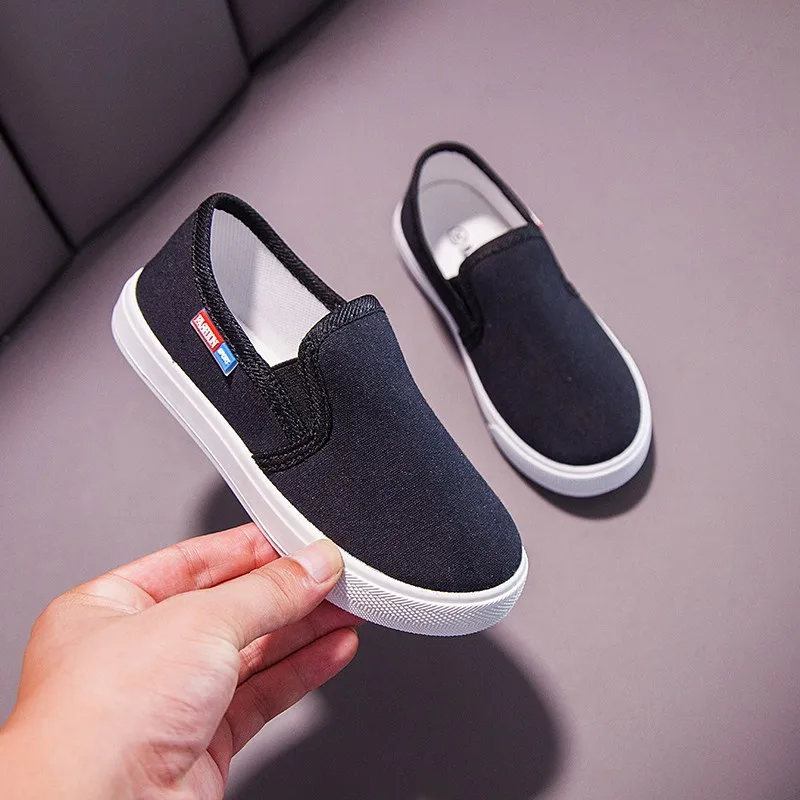 Spring Autumn Canvas Shoes for Children Versatile Student Solid Casual Shoes Boys Girls Breathable Non Slip Sneakers Kids Shoes