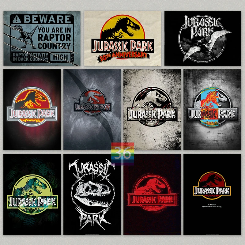 Jurassic Dinosaur Park Poster Canvas Printing Jurassic Park Wall Decor estetico Dinosaur Movie Wall Decoration Kids Room Decor