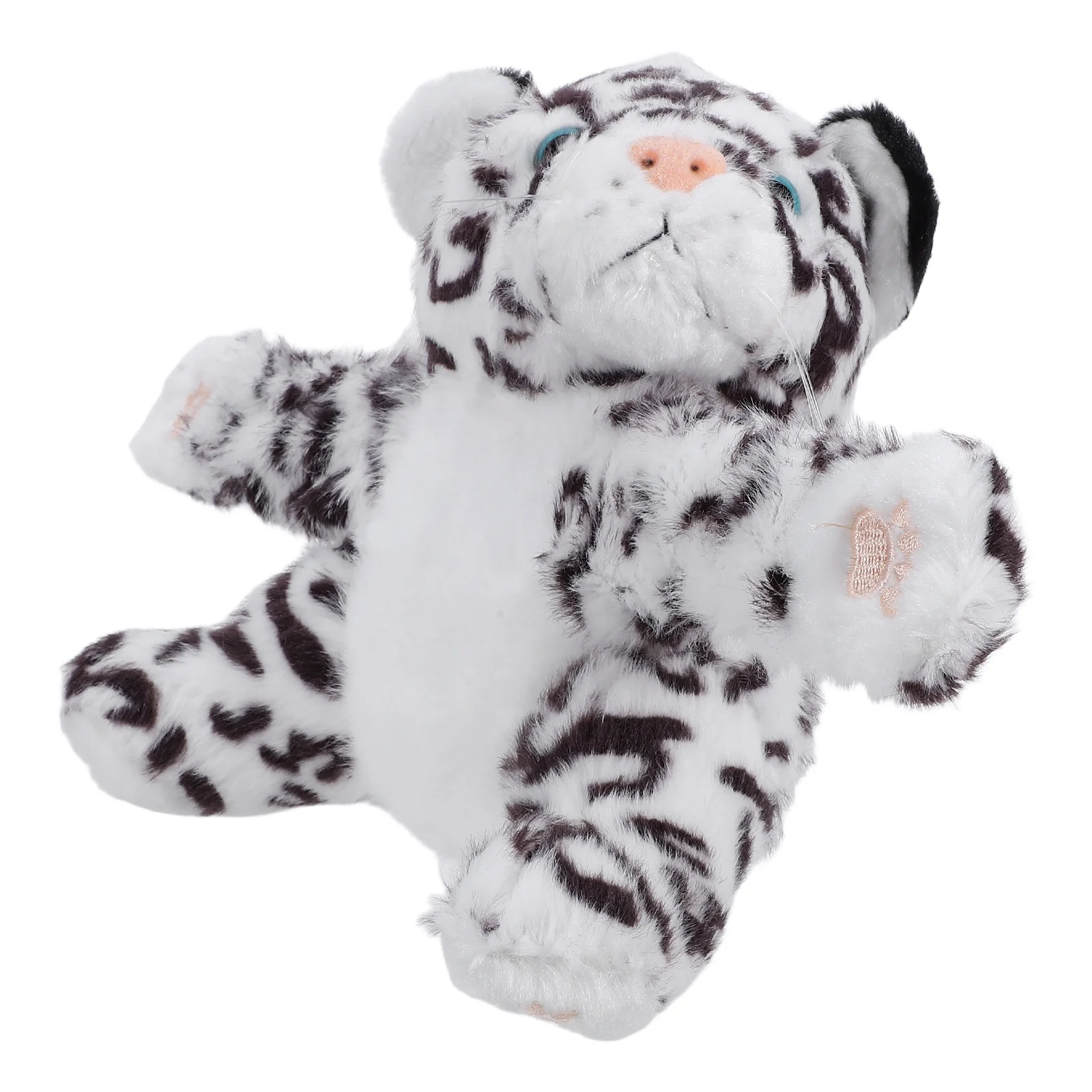 سوار صفعة على شكل نمر الثلج، سوار معصم لطيف على شكل حيوان للأطفال، أساور محشوة ناعمة - جائزة الفصول الدراسية لحفلات أعياد الميلاد #1