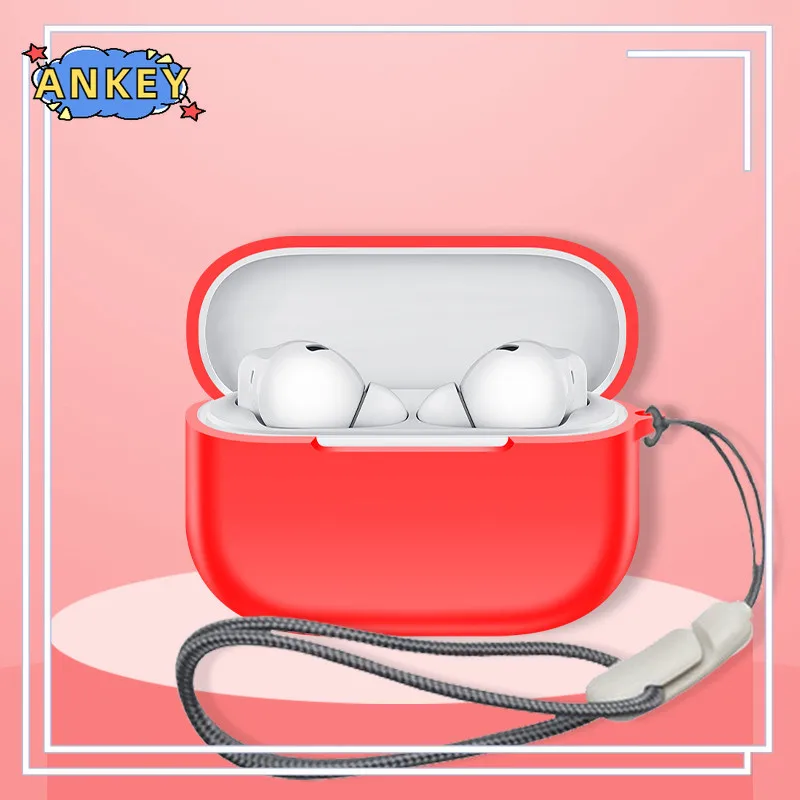 Für Huawei FreeBuds SE4 ANC Hülle Kopfhörer Premium Silikonhülle Stoßfester, zugänglicher Ladeanschluss mit Trageband