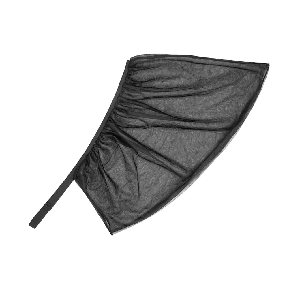 

2Pcs Car Sunshade Anti-Mosquito Nylon Mesh Curtain Black Easy Install Removable Reusable Vehicle Front Window Shade Uv Sun Block