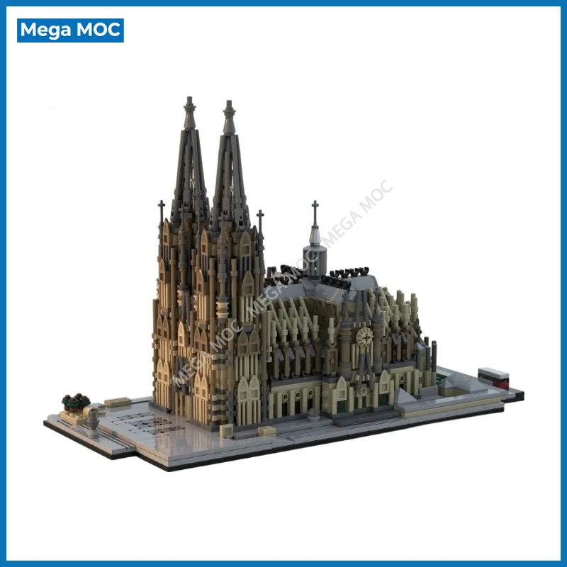 Medieval Gothic Style Religious Building MOC Building Blocks Grand Church Construction Brick Set Creative Assembly Hobby Display