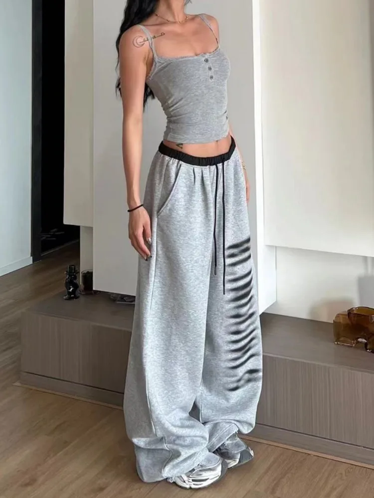 

HOUZHOU Y2k Vintage Joggers Baggy Sweatpants Woman Oversize Korean Style Sports Pants Harajuku Kpop Streetwear Gyaru Trousers