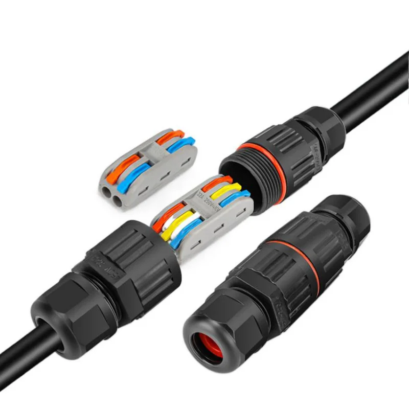 Connecteur de câble étanche IP68 à 2/3 broches, borne de connexion rapide sans soudure pour lampe LED et éclairage extérieur