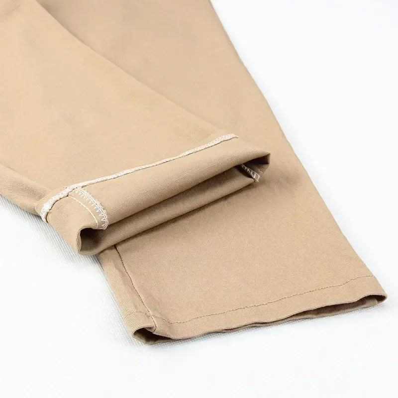 女性用ストレッチパンツ,ロング,コットン,ストレートカット,ハイウエスト,仕事やオフィス用,ラージサイズ5xl,c4315