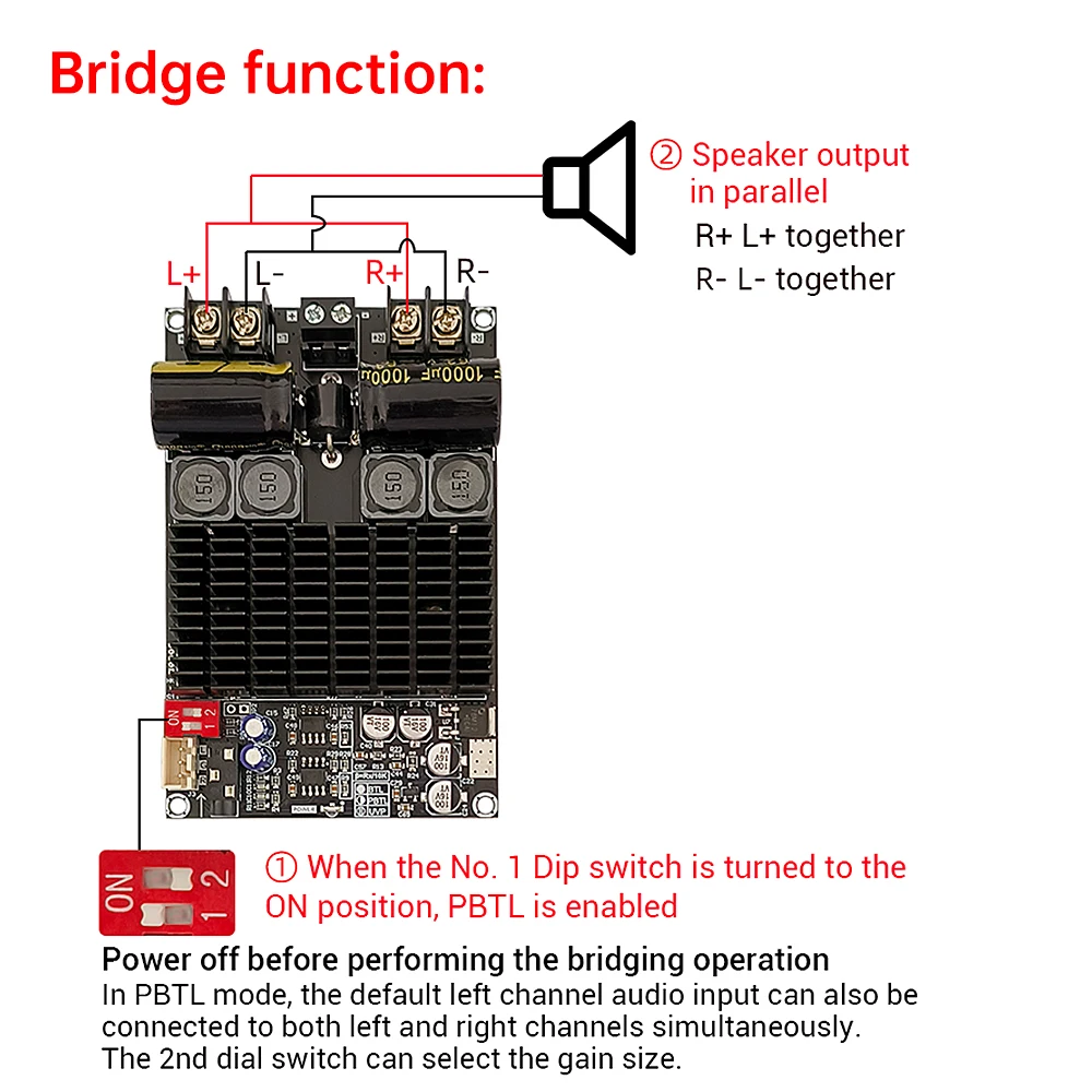 ZK-2001 TPA3221 100 واط + 100 واط ثنائي القناة النقي المرحلة الخلفية مضخم رقمي مجلس 200 واط أمبير جسر أحادية مضخم الصوت المتكلم DC10-30V