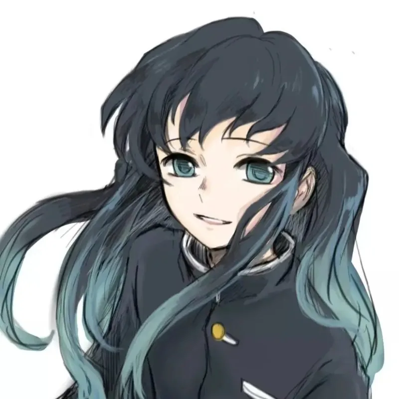 Tokitou Muichirou-peluca de cola de caballo doble, Anime Demon Slayer, pelo largo degradado, ropa de moda diaria para mujer, cubierta de peluca que combina