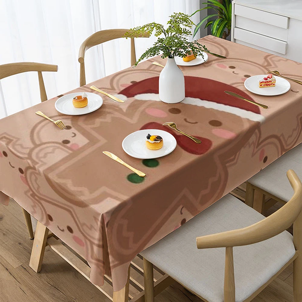 

Santa-themed Decorative Tablecloth for TableKitchen restaurant tablecloth outdoor picnic tablecloth holiday party decoration