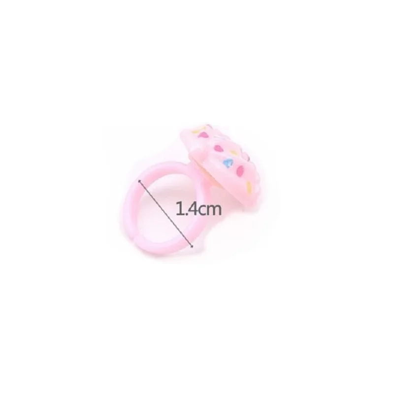 10pcs/lot Children's Cartoon Rings Candy Flower Animal Bow Shape Ring Set Mix Finger Jewellery Rings Kid Girls Toys