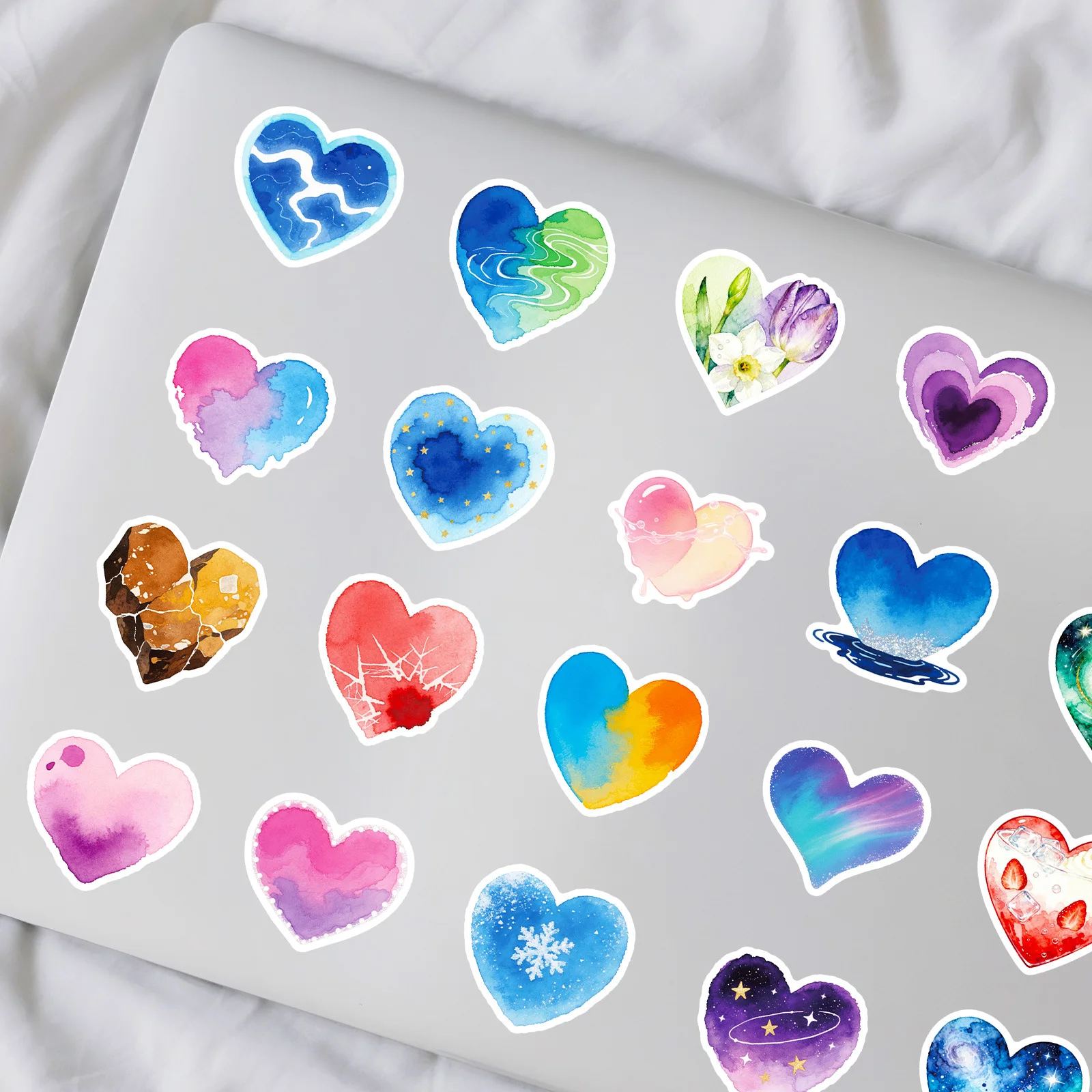 10/56 قطعة الألوان المائية الإبداعية القلب الكتابة على الجدران ملصقات اللون جماليات الكرتون ملصق مائي DIY بها بنفسك الأمتعة الهاتف الغيتار الكلاسيكية ألعاب أطفال