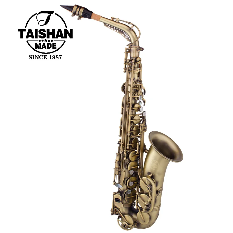

Matt Antique Bronze Alto Saxophone Brass Body Pmma Mouthpiece Eb Tone Sax