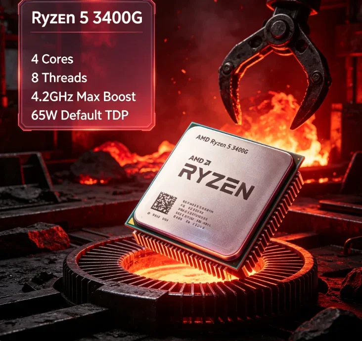 Hot Sale AMD R5 3400G Gaming Processor 4 Core 8 Thread 3.7GHz Boost 4.2GHz Graphics Performance Exceeds GT 1030