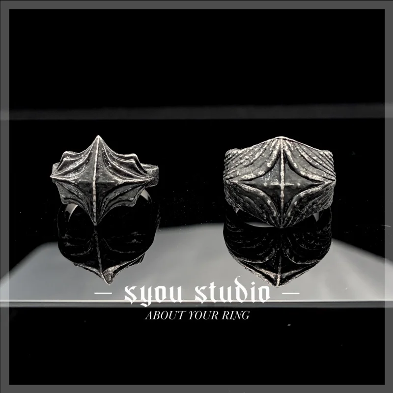 Geometric Distressed Cross Ring Stainless Steel Vintage Gift For Women Punk Jewelry Men Rings Wholesale