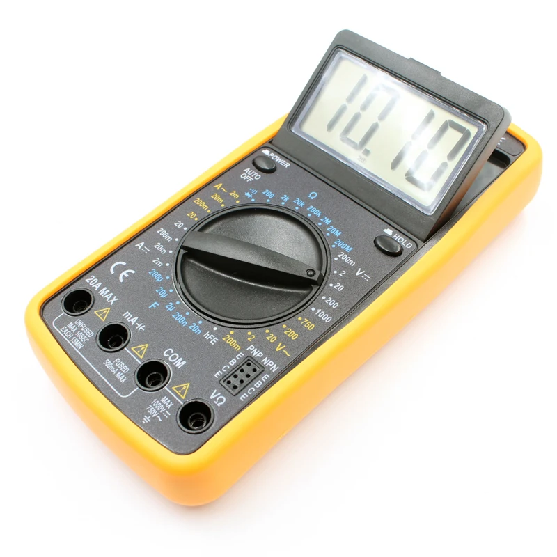 Dt9205a Professional Digital Multimeter Electric Handheld Ammeter Voltmeter Resistance Capacitance Hfe Tester Ac Dc Lcd