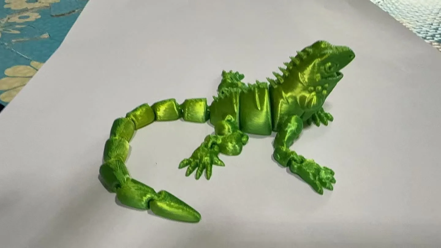 3d printed long-tailed lizard joint movable decorative toys, small statues, car ornaments, lizard model gifts