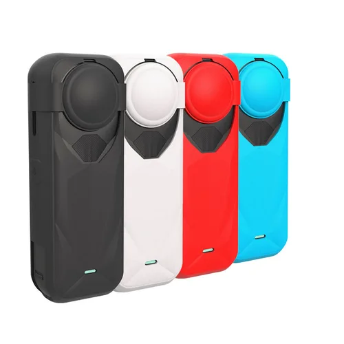  Para Insta360 X5 funda protectora de protección completa cubierta de lente accesorios de cámara deportiva de silicona azul rojo negro