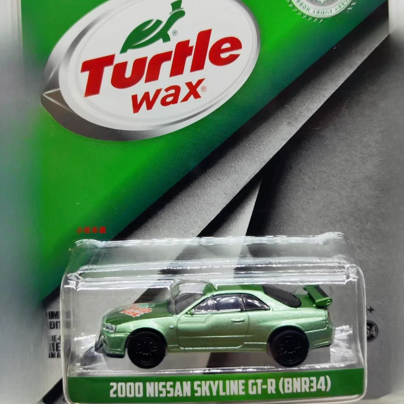 GreenLight 1:64 شمع السلحفاة - 2000 نيسان نيسان GT-R (R34) ألعاب قابلة للجمع هدية نموذج للتعليق على الحائط