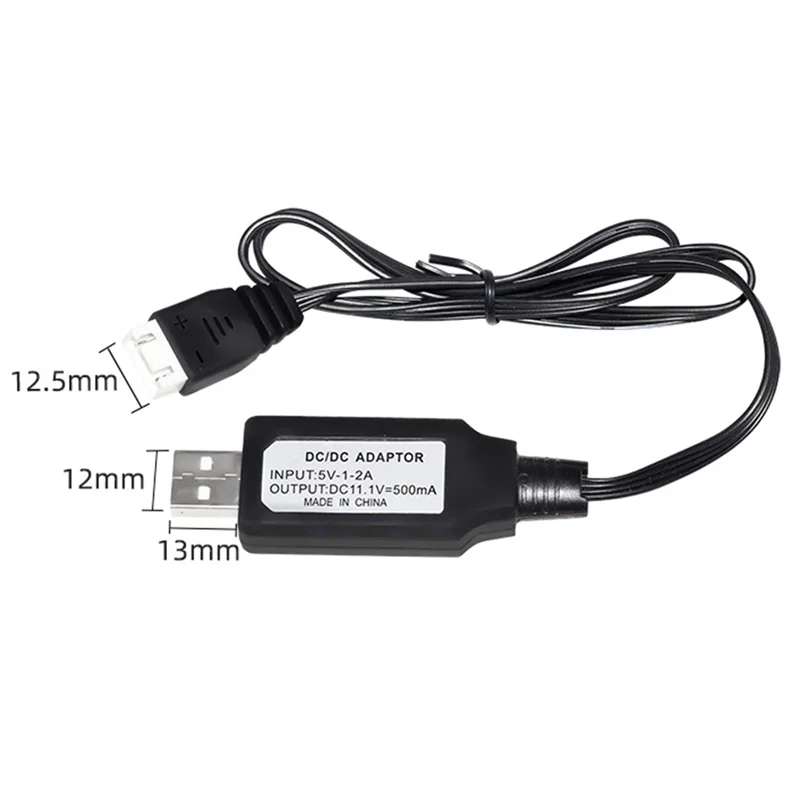 كابل شحن FFYY-USB مع ضوء LED على واجهة لشاحن بطارية ليثيوم 11.1 فولت