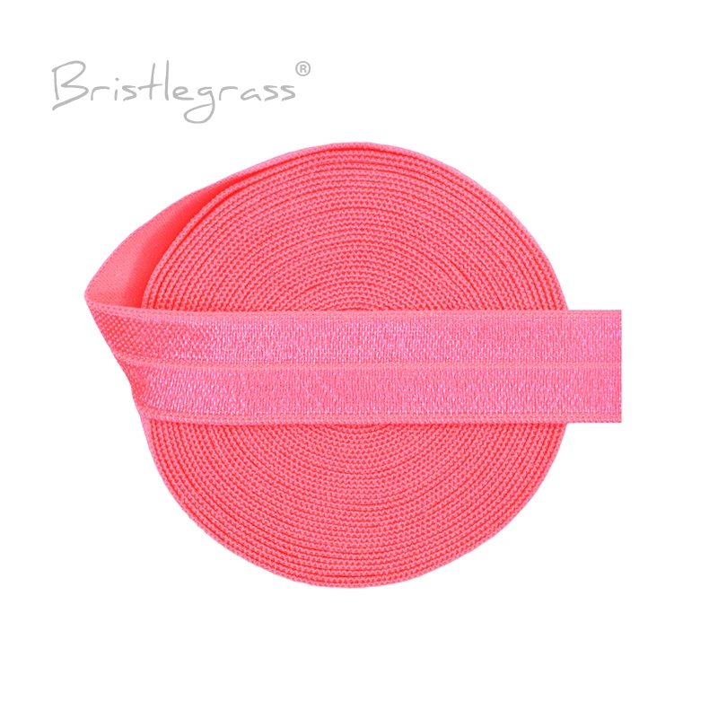 BRISTLEGRASS-Neon FOE Brilhante Dobre a Banda Elástica, Webbing de Spandex, Gravata de Cabelo, Headband, Trim para Costura da Pulseira, 2 Jardas, 5