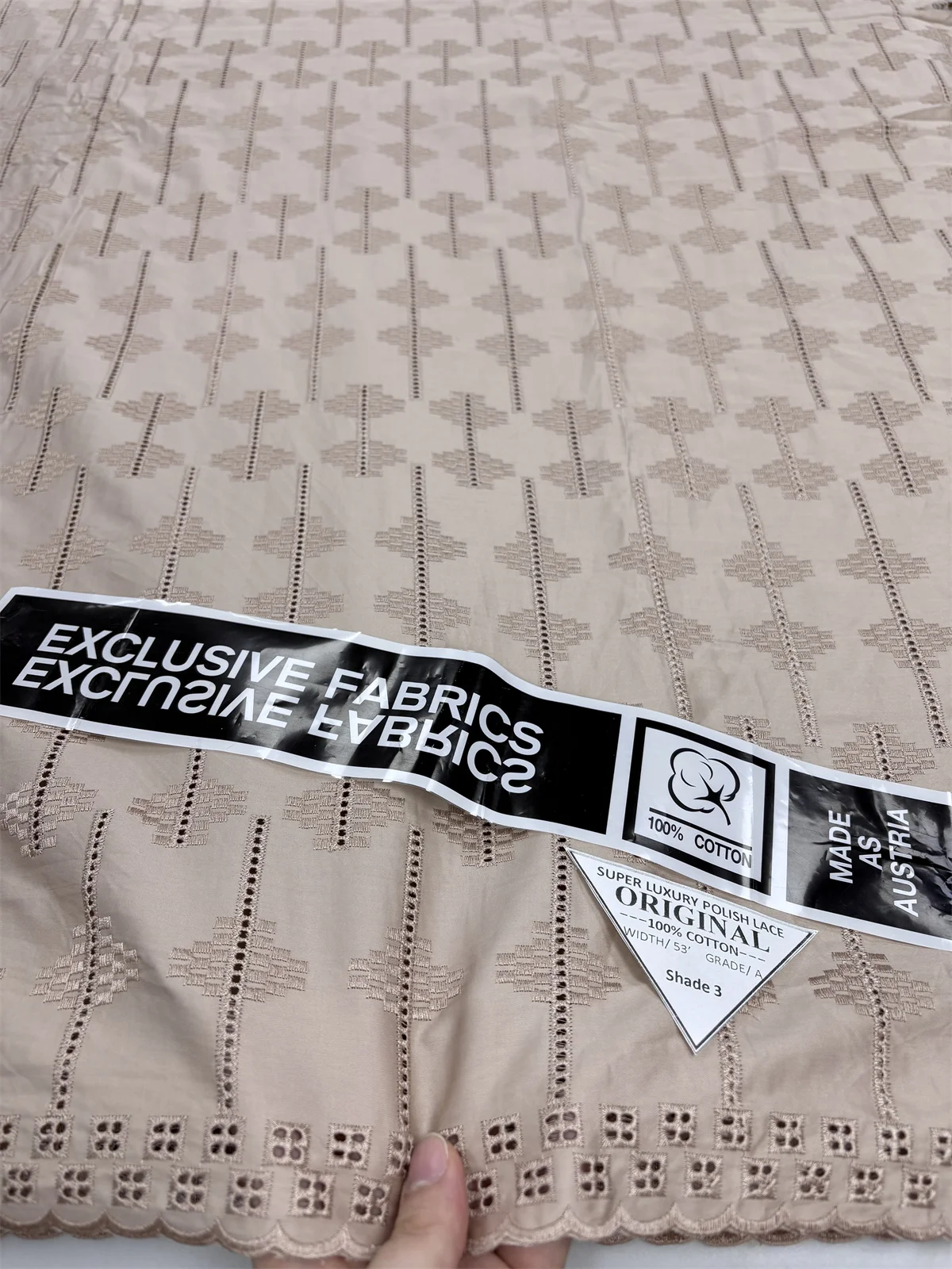 

Швейцарская польская комфортная кружевная ткань, 100% хлопок, вуаль, кружево, высокое качество, 5 ярдов, нигерийская мужская польская ткань для платьев XX59-17