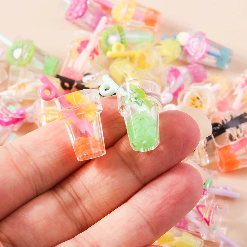 Leslie 10 Stück Gemischte Stile Sommer-Glasfläschchen mit Perlen-Muschel-Anhängern für DIY Ohrringe, Schlüsselanhänger, Halsketten und Schmuckherstellung – Detail 12
