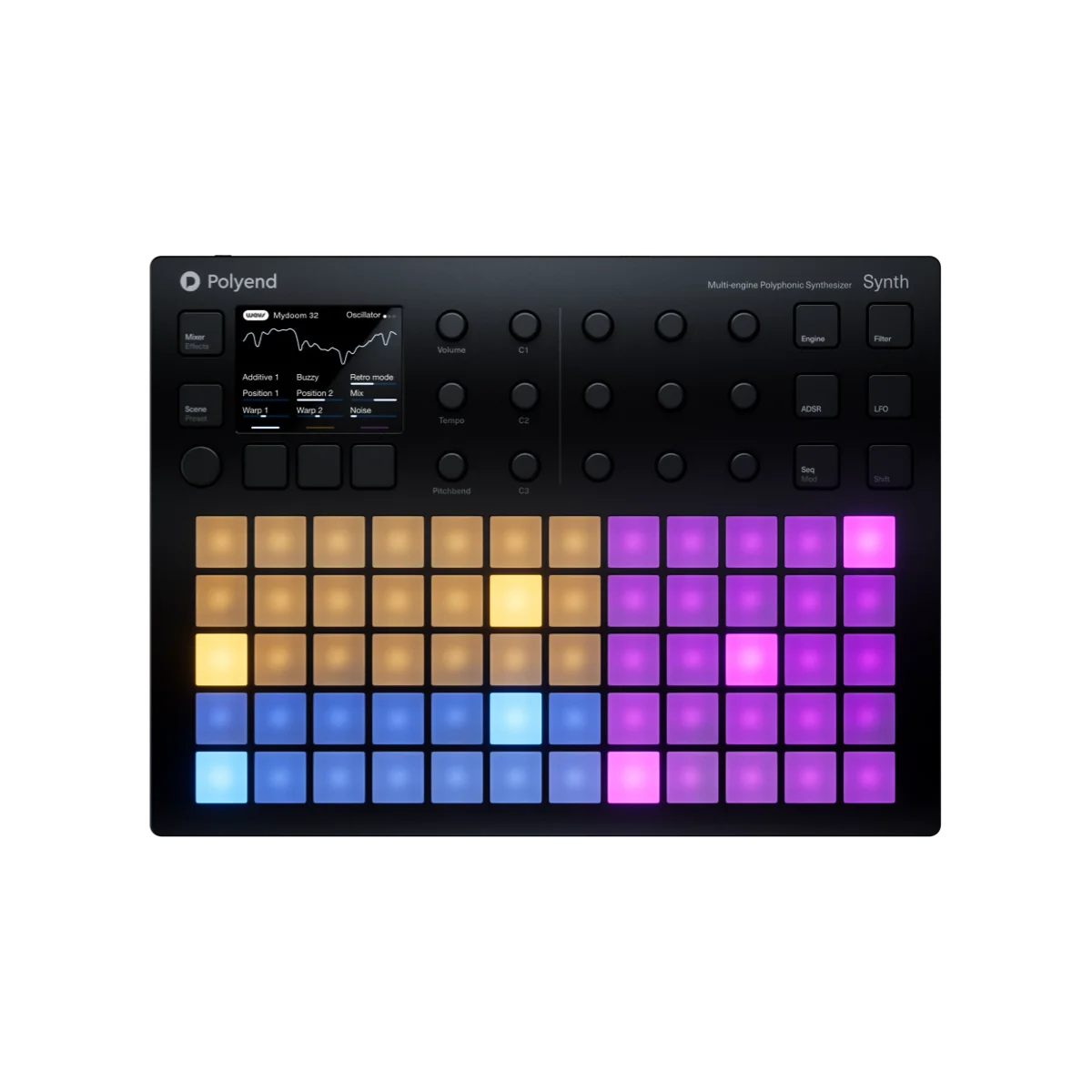 Polyend Synth eight engine, polyphony, synthesizer MIDI controller, three sets of tone layers