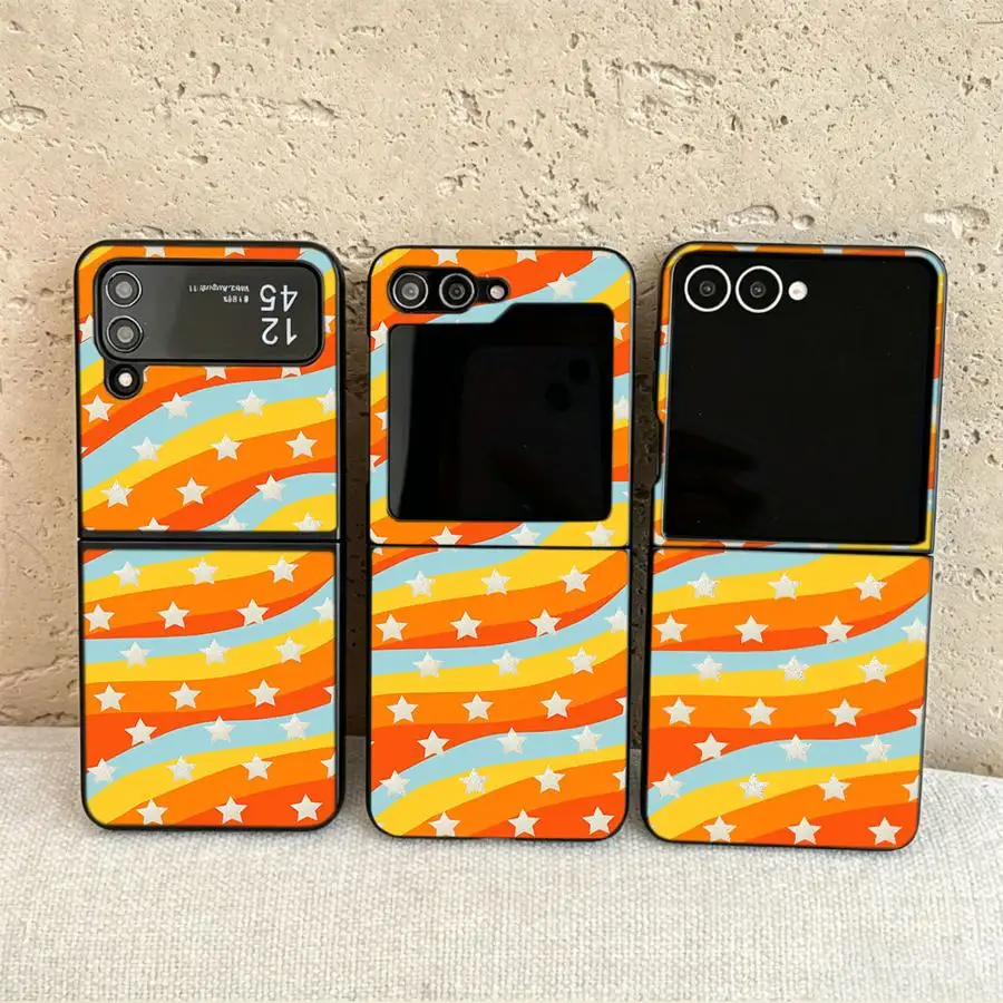 Stars And Stripes Back Phone Cover Funda Case for Samsung Galaxy Z Flip 7 6 5 4 3 Flip4 Flip6 Flip3 Flip5 Flip7 FE