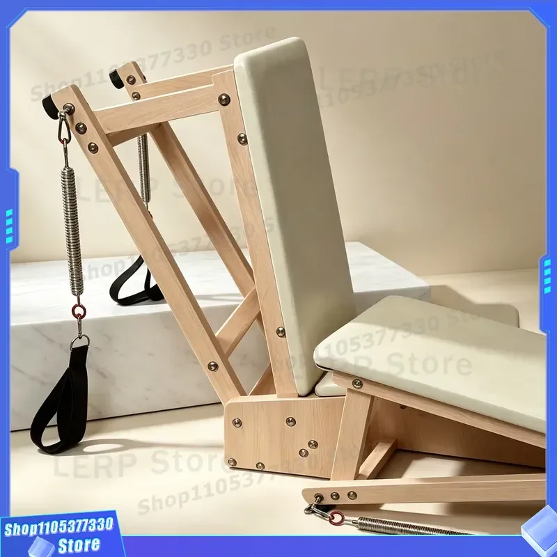 Commercial Heavy Duty Pilates Stretch Chair Adjustable Rubber Wood Fitness Equipment Accessories OEM Custom Design for Gym