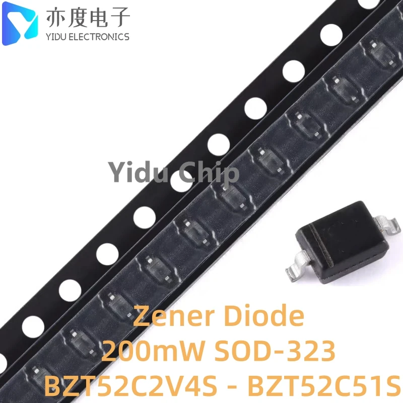 100 teile/los Zener Diode BZT52C18S WL 18V BZT52C20S WM 20V BZT52C22S WN 22V BZT52C24S WO 24V BZT52C27S WP 27V BZT52C30S WQ 30V