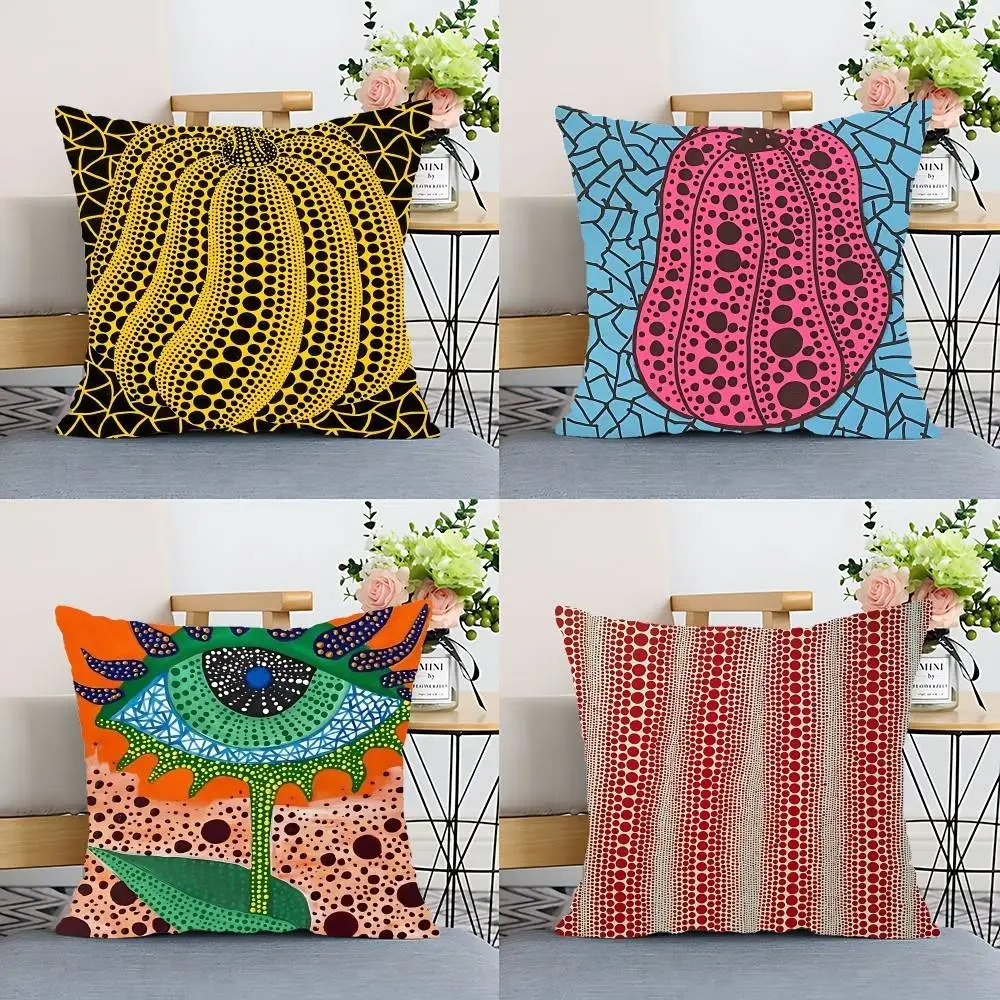 K-Kusama Y-Yayoi Kissenbezug, elegantes Paar, Zuhause, Wohnzimmer, Schlafzimmer, dekorativer rechteckiger Kissenbezug, Sofakissenbezug