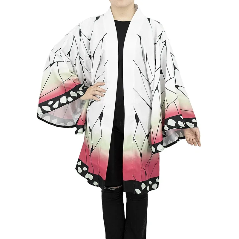 Bear's Den Anime Demon Slayer Kimetsu no Yaiba Kochou Shinobu disfraz Cosplay mujer capa Kimono Hallo nuevo 2025