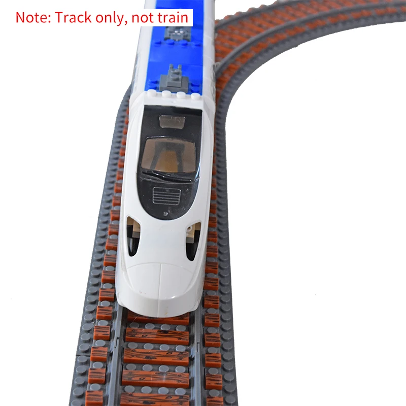 City Trains Flexible Tracks Forked Straight Curved Soft Rails Track Switch Building Block Bricks Kids DIY High-tech Creative Toy