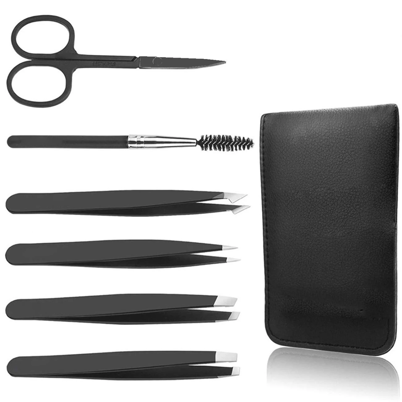 Eyebrow Tweezers Set 6 PCS Professional Stainless Steel Eyebrow Tweezers Kit for Women/Men Great Precision Tweezers Set