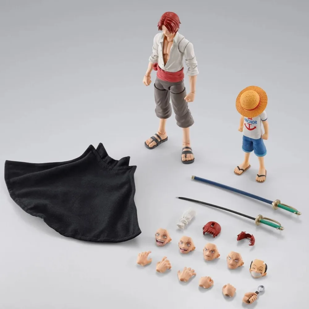 Stock Bandai figura de Anime Original de una pieza S.H.Figuarts SHANKS & MONKEY.D.LUFFY-figura de acción infantil juguetes modelo muñeca