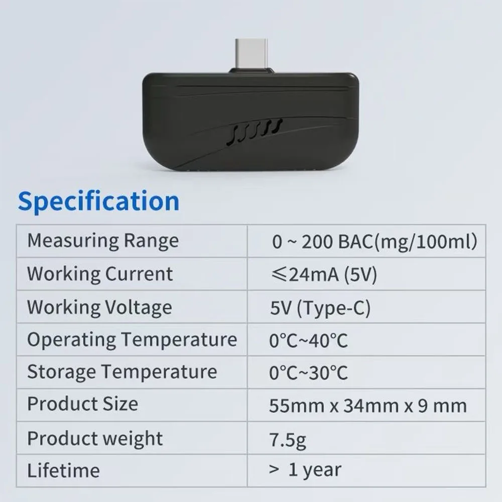 Imagem -05 - Mini Detector Portátil do Álcool Verificador do Álcool