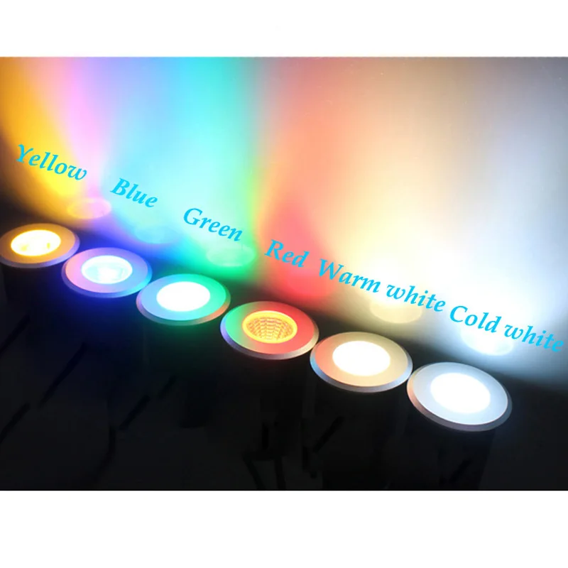 فضي أسود LED إضاءة تحت الأرض في الهواء الطلق الأرض حديقة مسار الطابق دفن ساحة بقعة المشهد DC12V AC85-265V 3 واط 5 واط مقاوم للماء