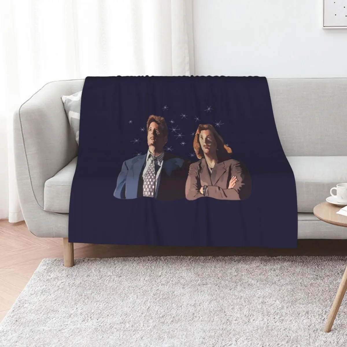 the X files deep throat Fox Mulder and Dana Scully Throw Blanket Stuffeds Soft Beds Single Thermal for babies Softest Blankets