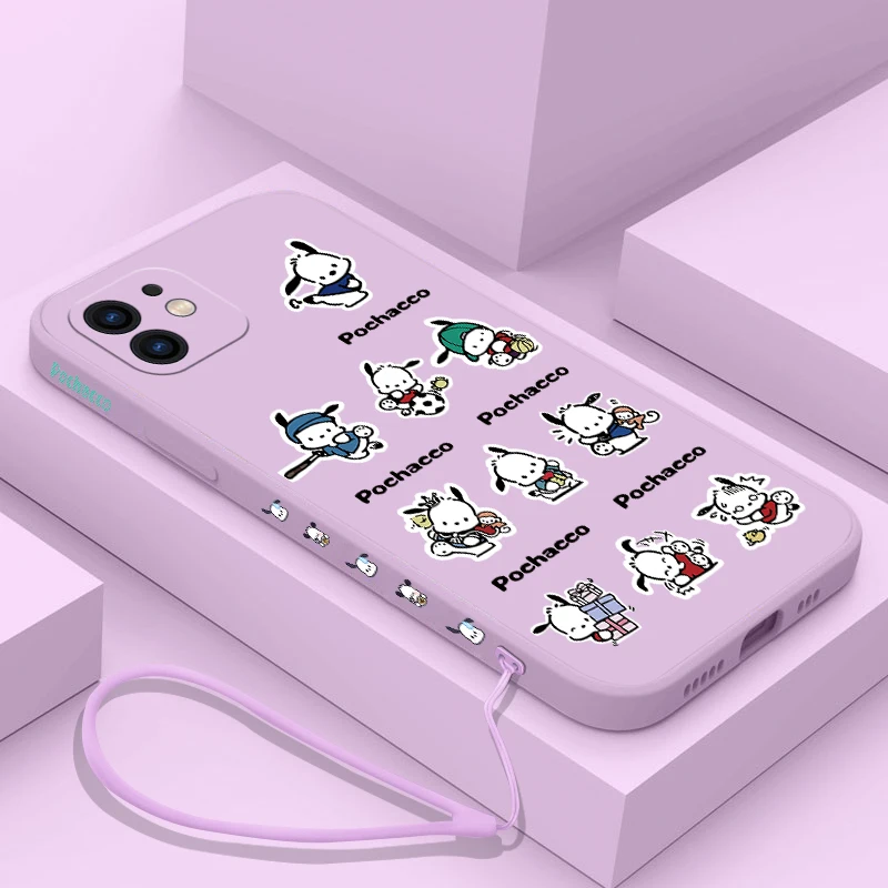 Стильный чехол для телефона Sanrio, для Samsung Galaxy S24 S23 S22 S21 S20 Ultra Plus FE S10 4G S9 S10E Note 20 10 Plus с ремешком