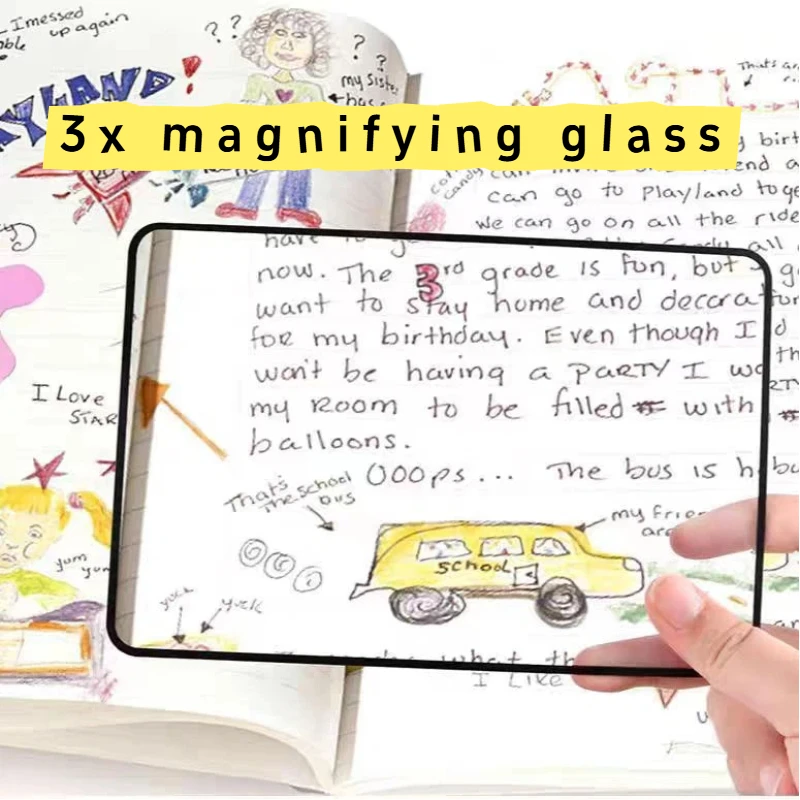 

Стиль карты 3X увеличительное стекло полная страница ПВХ увеличительное стекло помощь для чтения увеличительное стекло портативное увеличительное стекло подарки