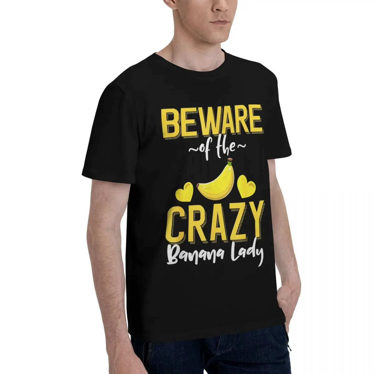 Crazy Banana Lady Warning Movement Top tee Travel Champion Vintage Vintage USA Size