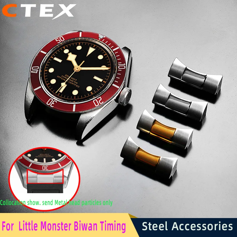 For Tudor Rudder Little Monster Biwan Timing Little Red Flower M79360 Panda 1958 Black Gold Precision Steel Accessories for Men