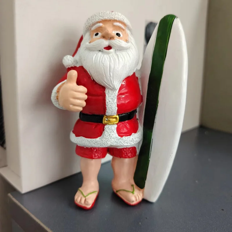 Фигурка Санта-Клауса, трансграничное креативное коралловое рождественское украшение для автомобиля, велоцираптор, подарок, ремесло из смолы