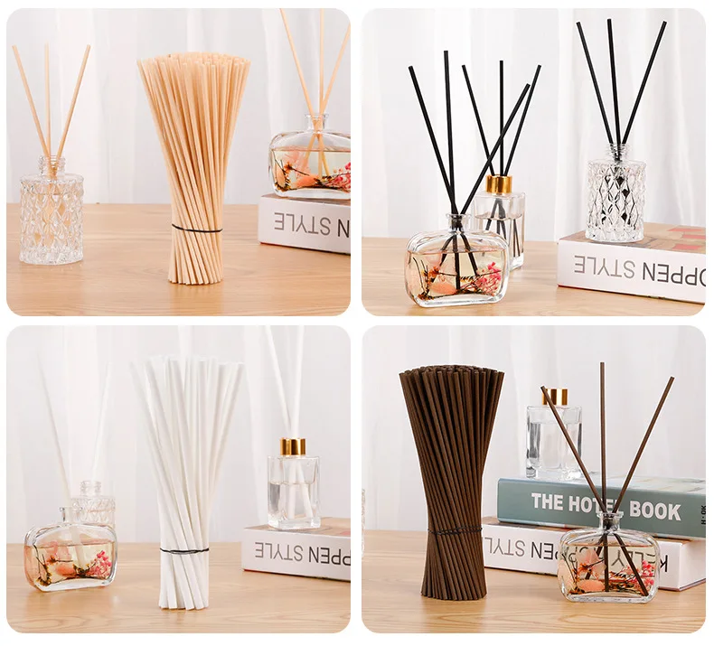 3mmx20cm Reed-Diffusor-Stäbchen aus Rattanfaser, Duftverdampfer-Stäbchen, Aroma-Diffusor-Ersatzstäbchen für Raumduftspender. – Detail 3