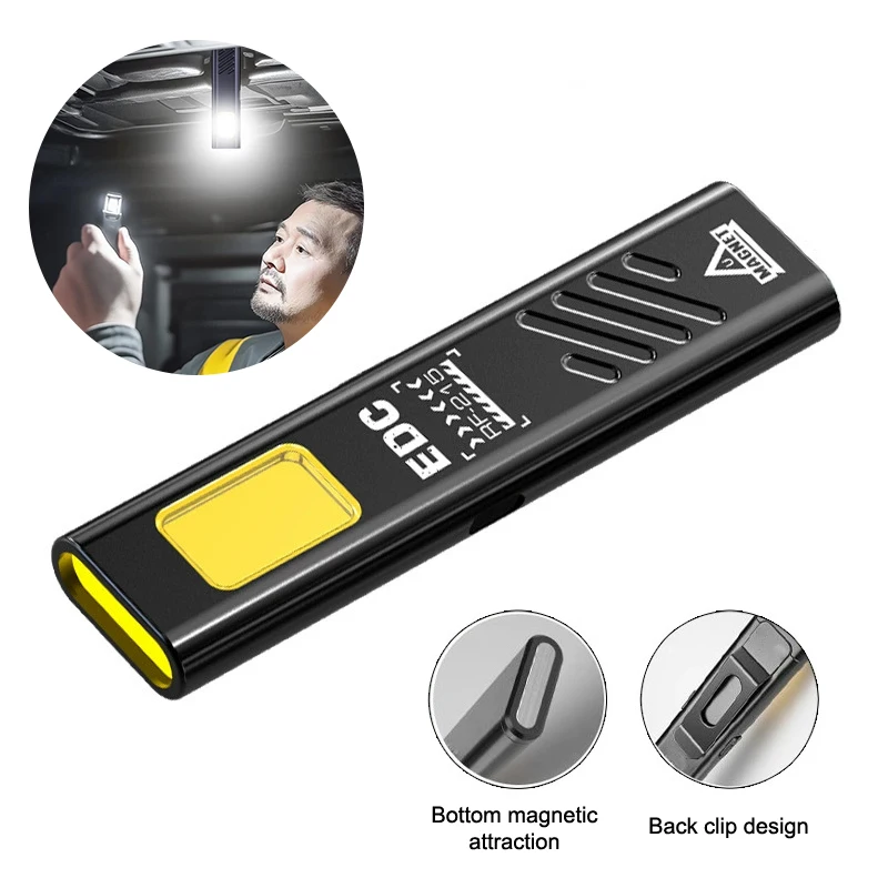 

Светодиодный брелок-фонарик перезаряжаемый 550LM портативный мини-фонарик карманный фонарь прожектор рабочий свет с магнитом для экстренной помощи