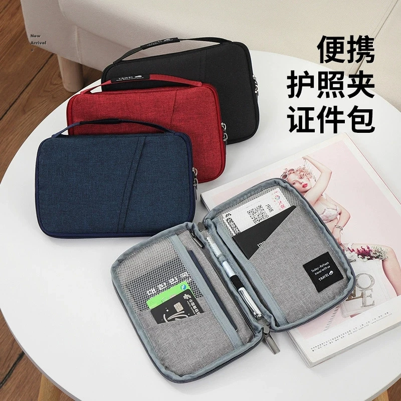 

Waterproof Passport Bag Multi-Functional ID Organizer Large Capacity Cardholder Portable Wallet for Travel and Phone Storage